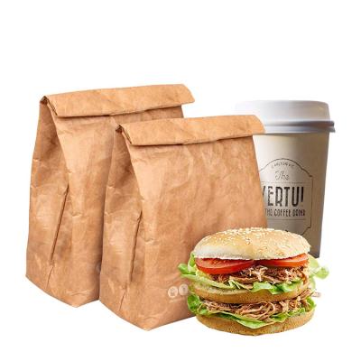 China Wholesale waterproof portable durable custom printing kraft paper thermal cooler insulated paper tyvek lunch bag for sale