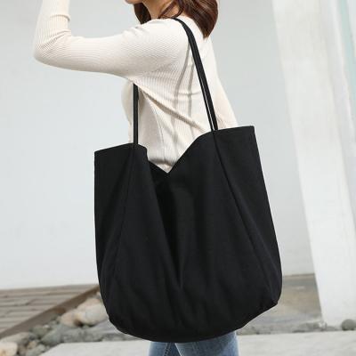 China Who respects the environment; Recyclable; Large Reusable Canvas Tote Bag Handbag Bags Canvas Tote Bag For Women Waist Shoulder for sale