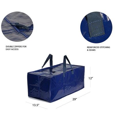 China Ecology Extra Large Folding Reusable Custom Printed Collapsible Storage Bags PP Woven Moving Bags for sale