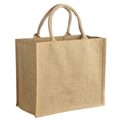 China Lightweight Custom Printed Reusable Burlap Handbag Eco Shopping Jute Tote Bag for sale