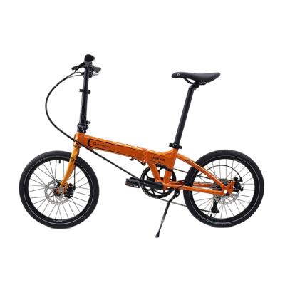 China Adult Factory Directly Sell Small Size Easy To Carry Orange 6061 Alloy Pitch Folding Bike for sale