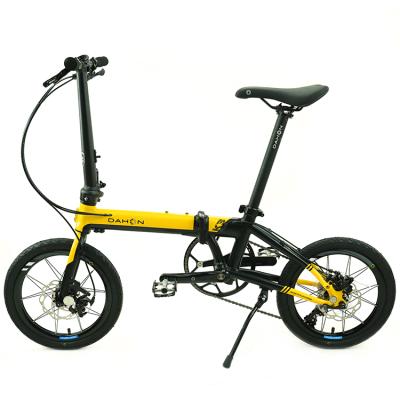 China Low Price Good Quality 6061 Alloy K3Plus Small Adult Size Easy To Carry Yellow Folding Bike for sale