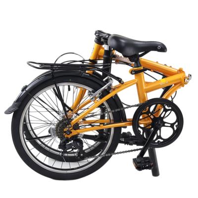 China Adult High Quality 2021 Most Popular 6061 Alloy Bike High Performance DREAM D6 Orange Folding Bike for sale