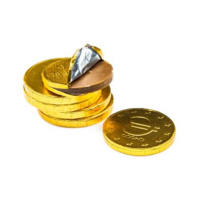 China Food Grade 0.03mm Gold Coin Chocolate Foil Roll for sale