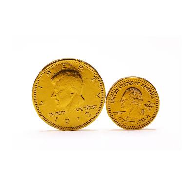 China Food Custom Printed Gold Chocolate Coins Wrapping Foil For Chocolate Gold Foil Wrapping for sale