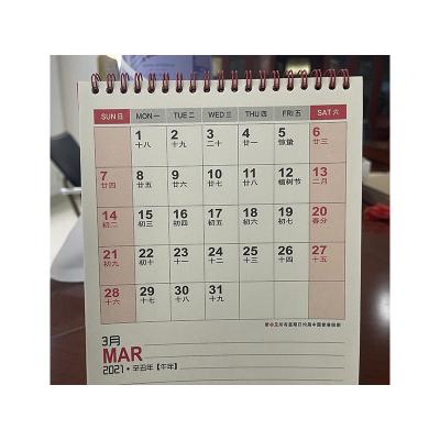 China Table Calendar China Custom Files Printing Special Printed Desk Calendar for sale