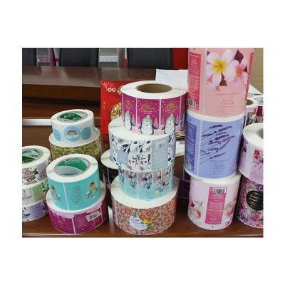 China Custom Print Logo Label Roll Waterproof Self Adhesive Scratch-off Private Stickers for sale