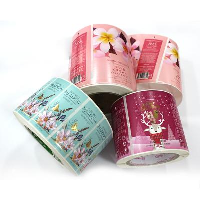 China Custom Printing Scratch-Off Private Label Sticker Adhesive Around Lamination Logo Labels Roll With Glossy for sale