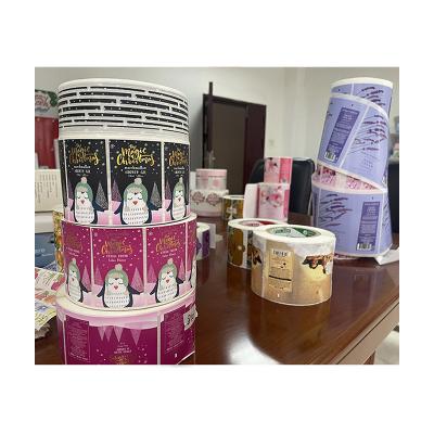 China Custom Scratch Makers Private Label- Printing Logo Adhesive Roll Labels Stickers for Packaging for sale