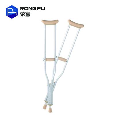 China Outdoor Home Use Adjustable Armpit Crutch Wooden Walking Cane for sale