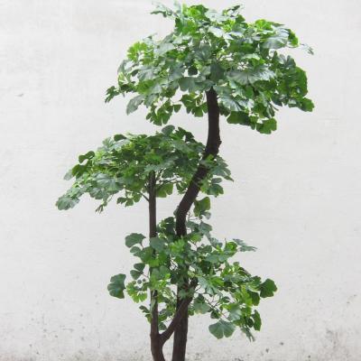 China Plants Environmentally Friendly Artificial Decorative Outdoor Ginkgo Tree Bonsai Tree Bonsai Ginkgo Supply Potted Tree for sale