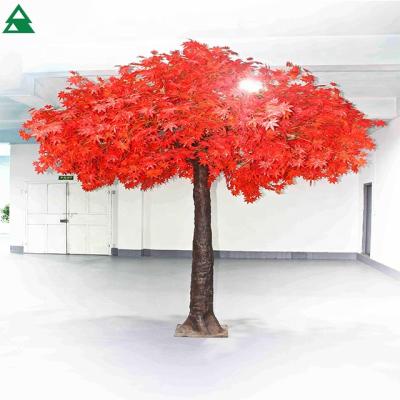 China Eco-friendly fake tree artificial japanese maple tree with red leaves, for theme park decoration for sale