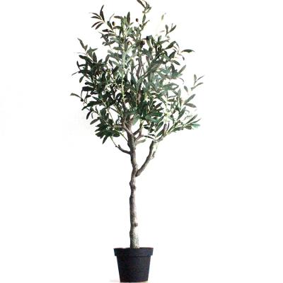 China Eco-Friendly Materials, 2021 Factory Selling Indoor Decoration Bonsai Plastic Artificial Olive Tree Fake Plant for sale