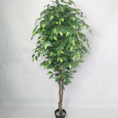 China High Quality Durable Indoor Plant Fake Weeping Fig Trees Benjamina Ficus Plant For Decoration Realistic Artificial for sale