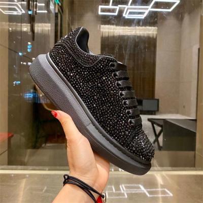 China Ins Anti-Smell Fashion 2021 White Black Comfortable Running Shoes Allexand McQueen Growing Sneakers Breathable Size for sale