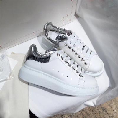 China Anti-Smell Custom Brand Trends Unisex Luxury Heighten New Arrivals Alexander Mcqueen Sneakers Leather Athletic Shoes for sale