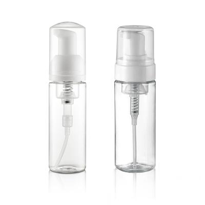 China Household Products 40ML 50ML 80ML 28mm Plastic Outer Spring Foam Pump Transparent Round Cosmetic Bottle for sale