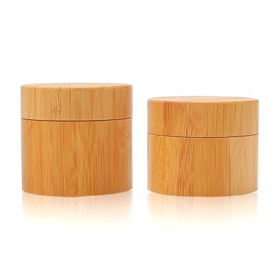 China Personal care factory price 5 10 20 30 50 100 150 200 250g siza pp plastic inner cosmetic bamboo jar for sale