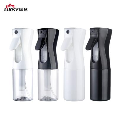 China Plastic Fine Spray 150 160ml Mist Hairspray Bottle Yuyao Lucky Supplier Baber Salon PET Continuous Continuous Water Sprayer for sale