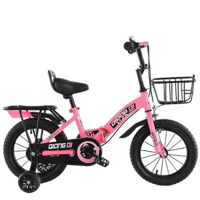 China Double Color Kids Bike Children Folding Bicycle Steel Frame 2.4 Tires Children Bike Rear Seat 12, 14, 16, 18 Inch Auxiliary Wheel Front Frame for sale