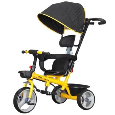 China Ride Classic 4 in1Children Tricycle Guardrail Seat Belt Kids Baby Gift for 2-4 Years Tricycle Sunshade Kids for sale