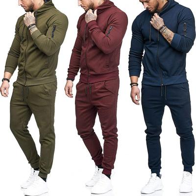 China OEM Breathable Custom Logo Hooded Hoodie And Trotter Tracksuit Set For Men for sale