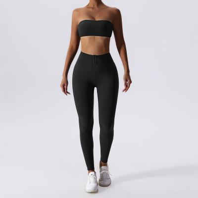 China Custom Breathable Fitness Clothing Workout Sets For Women Yoga Bra Leggings Sets Gym Fitness Sets for sale