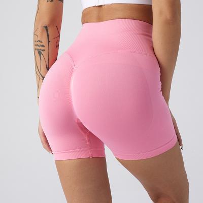 China 2023 New Style High Waist Women Breathable Seamless Workout Pants Exercise Leggings Yoga Shorts for sale