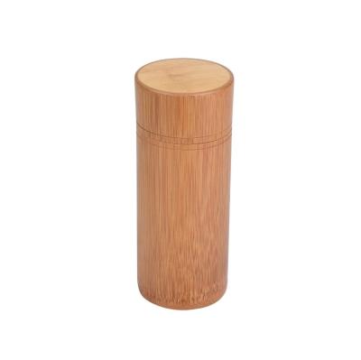 China Customization handmade wholesale natural bamboo pot tube tea portable sealed bamboo storage box for sale