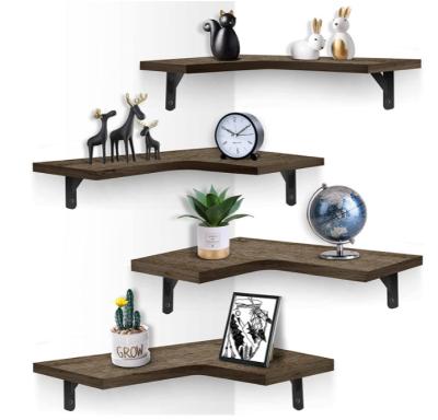 China Mordern Factory Wholesale Home Decoration Corner Wall Shelves Wooden Wall Shelf Wall Mounted Shelf for sale