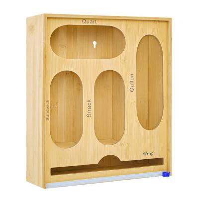 China Hot Selling Viable Bamboo Wooden Cutter Factory Storage Bag Ziplock Bag Organizer for sale