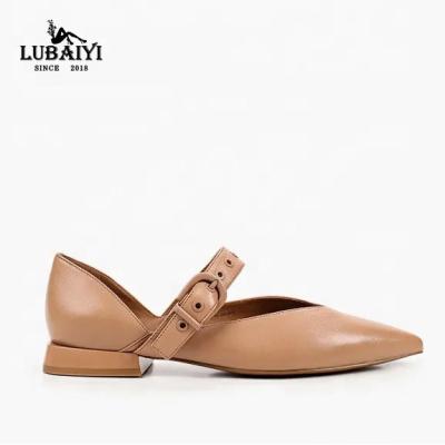 China 2021 New Arrival Cute Flat Mary Jane Shoe Trail Oval Toe Nude Flats Women Ladies Casual Shoes for sale