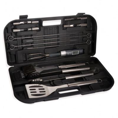 China Easily Cleaned 16pcs Barbecue Tool Kit with Plastic Case, 17pcs for sale