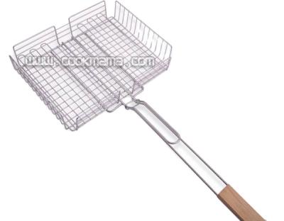 China Grilling basket easily cleaned 33x29cm of stainless steel for sale