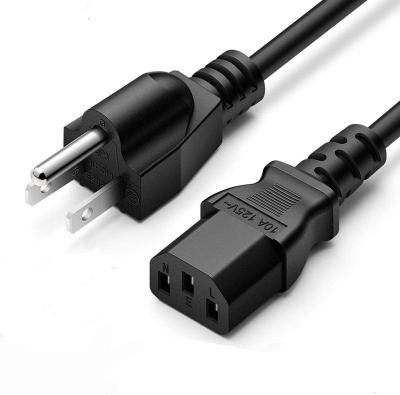 China Telecommunication Factory Price Three Plug Suffix American Standard Power Cord For End C13 Computer Power Cord For Office And School Use for sale