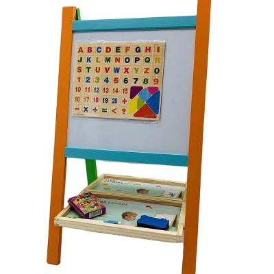 China Child Education Multi Function Early Childhood SketchpadWooden Educational Magnetic Drawing Board For Kids for sale