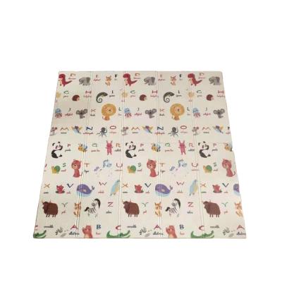 China Double Sided Folding Mat XPE Home Crawling Exercise Playing Folding Crawling Mat With Pattern In Both Sides For Kids for sale