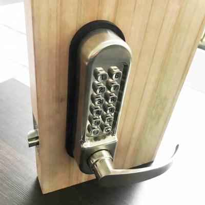 China Euro Style Code Push Button Keypad Mechanical Keyless Easy Door Lock Waterproof For House for sale