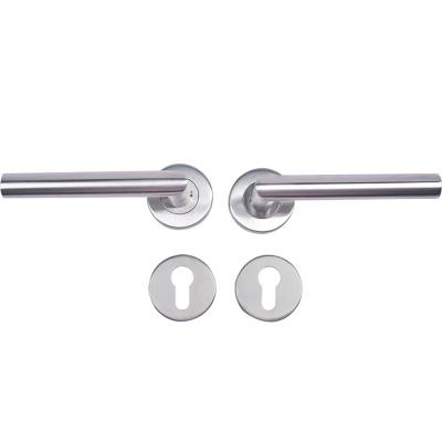 China Combined with lock body and mortise cylinder to be whole set 2020 China brush stainless steel tube mortise handle hollow lock for sale