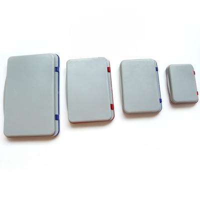 China Office Factory Sales Office Customized Logo Stamp Pad Plastic Blank White Ink Red Blue Black Colors for sale