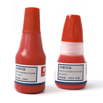 China Used With Manufacturer Producing 10ML 25ML Bottle Photosensitive Black Self-Inking Sealing Ink Red Blue Instant Colors for sale