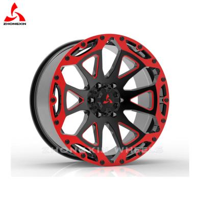 China New Design China Wholesale 20X10j 6X139.7 4x4 Aluminum Alloy Milling Chrome Edges Wheels For Off Road Cars for sale