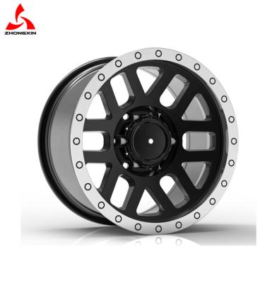 China Off road ZX121 alloy wheels china factory price 16 inch black machine wheels for cars for sale