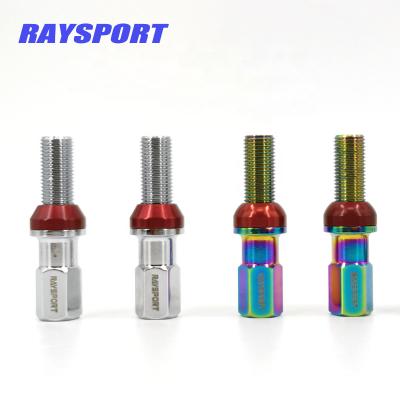 China Raysport Anti-Corrosion Lug Bolts 7075-T6 M14X1.5 Wheel Bolts Compatible With BMW Mercedes Audi/Maserati Car Modification for sale