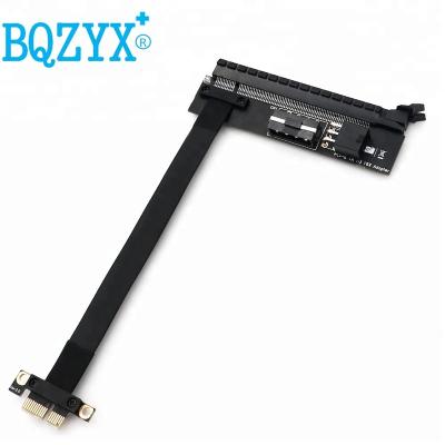 China High Quality PCBA+metal BQZYX PCI Express 1X PCI-e to 16X Graphics Card Extension Cable with 4Pin and ATX 6 Pin Power Input Connector for sale