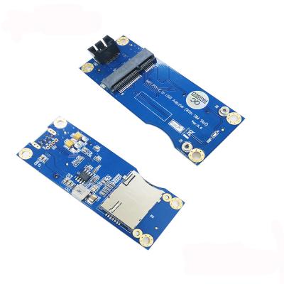 China Factory Price 8 Pin Flexible Extender Cable Mini Desktop PCI-e to Msata Adapter with Sim Card Slot for sale