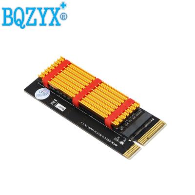 China Laptop notebook NGFF (M.2) nvme M key PCI E 4X SSD adapter with heatsink (vertical installation) for sale