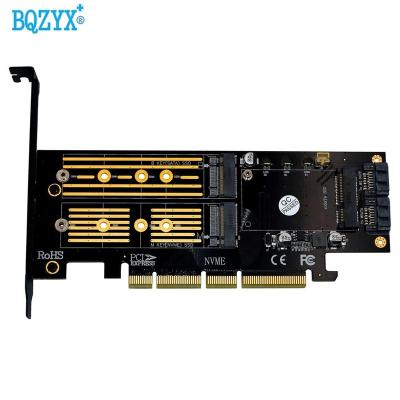 China Computer /Notebook/ Laptop Update Version 3 in 1 Msata and M.2 NGFF NVME SATA SSD to PCI-E Adapter 4X and SATA3 for sale