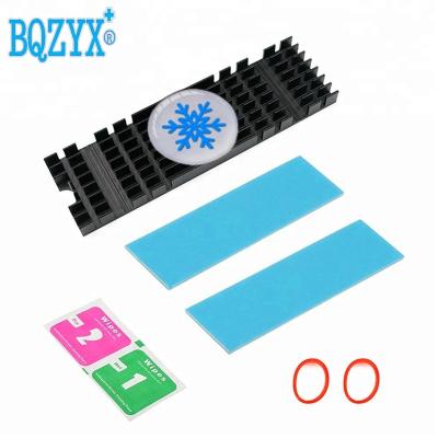 China General Fin Heatsink Black Pin Heatsink External Aluminum SSD NGFF 2280 NVME Heatsink M.2SSD for sale