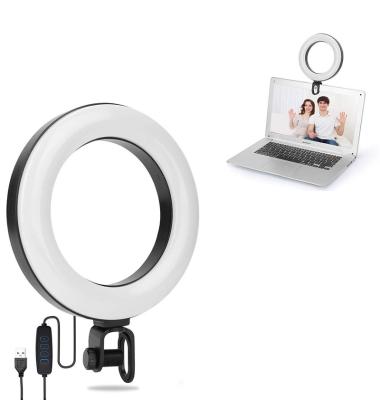 China PORTABLE 12CM Ring Light Clip On Video Conference Lighting Laptop Light for Computer Webcam Lighting, Zoom, Selfie, Remote Operation for sale